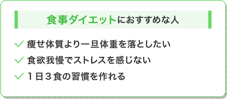 食事ダイエットにおすすめな人