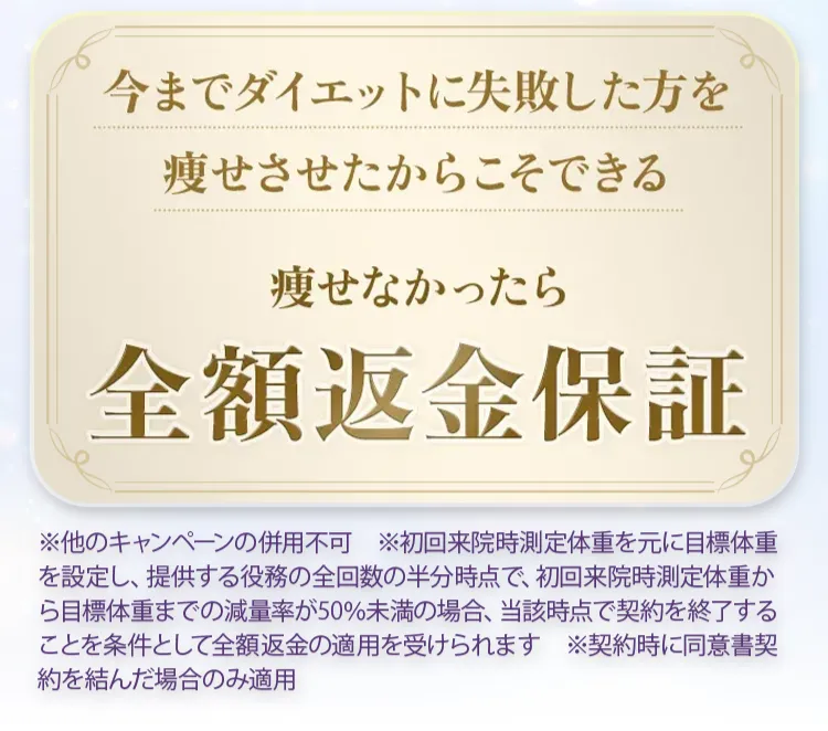 全額返金保証