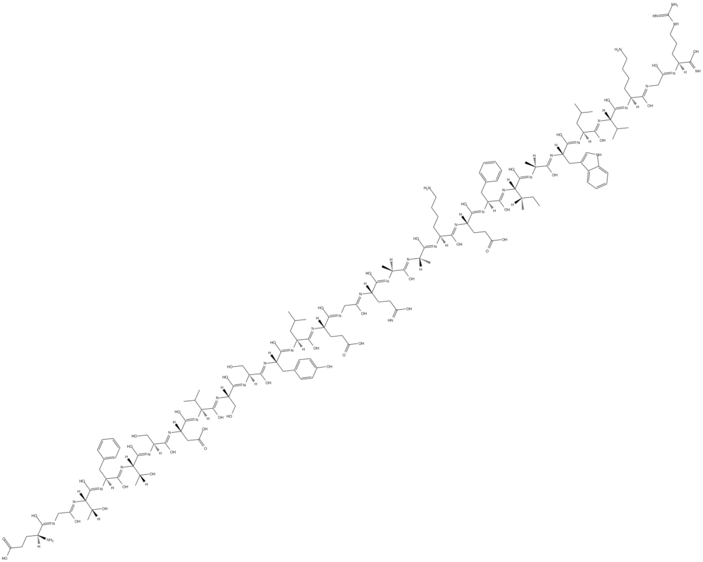 GLP-1 (9-36) アミドの構造式