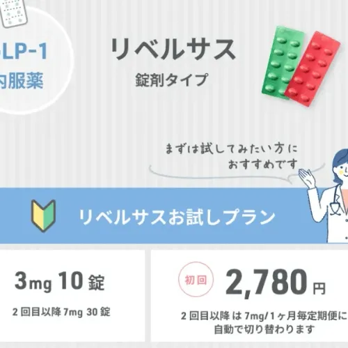 elifeのリベルサスの料金表